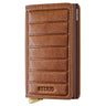 Secrid Slimwallet Emboss Lines - Kreditkartenetui 6cc 10.2 cm RFID (cognac+)