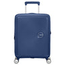 American Tourister Soundbox - 4-Rollen-Kabinentrolley 55 cm erw. (blau)