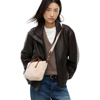 Tommy Hilfiger Popette Micro Tote Faux Fur - Shopper 27 cm (beige)