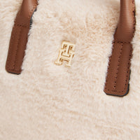 Tommy Hilfiger Popette Micro Tote Faux Fur - Shopper 27 cm (beige)