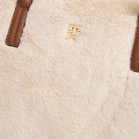 Tommy Hilfiger Popette East West Tote Faux Fur - Shopper 40 cm (beige)