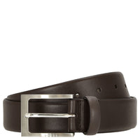 BOSS Barnabie - Ledergürtel mit Dornschließe 3.5 cm (dark brown, 90)