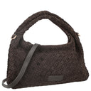 Les Visionnaires Sadie Weave Cozy - Umhängetasche 39 cm (dark brown) - Ansicht 5