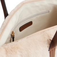 Tommy Hilfiger Popette East West Tote Faux Fur - Shopper 40 cm (beige)