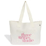 adidas Three Stripes Studio - Shopper 43 cm (off white/pink fusion/white)