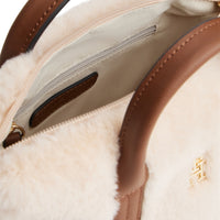 Tommy Hilfiger Popette Micro Tote Faux Fur - Shopper 27 cm (beige)