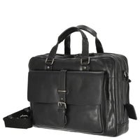 Leonhard Heyden Roma - Aktentasche 2 Fächer. mit Vortasche Leder 15" 41 cm (schwarz) - Ansicht 2