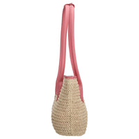 Seidenfelt Savonlinna Tulip - Shopper 33.5 cm (natural straw with pink) - Ansicht 3