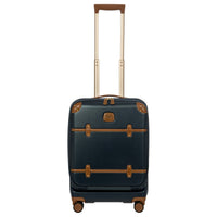 Brics Bellagio - 4-Rollen-Kabinentrolley mit Vortasche 55 cm erw. recycelt (blue/tan)