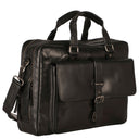 Leonhard Heyden Roma - Aktentasche 2 Fächer. mit Vortasche Leder 15" 41 cm (schwarz)