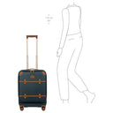Brics Bellagio - 4-Rollen-Kabinentrolley mit Vortasche 55 cm erw. recycelt (blue/tan) - Ansicht 11