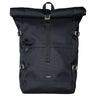Sandqvist Icon Rolltop - Rucksack L 16" 65 cm erw. (navy with black leather)