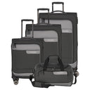 Travelite Viia - 4-Rollen-Trolley Set 4tlg. S/M erw./L erw. + Reisetasche (Schiefer) - Ansicht 2