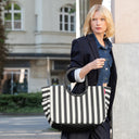 reisenthel shopping loopshopper L - Einkaufstasche mit Bügel 46 cm (summerstripes black) - Ansicht 4