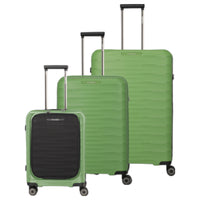 Travelite Mooby - 4-Rollen-Trolley Set 3tlg. (grün)