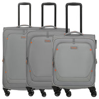 Travelite Umbria - 4-Rollen-Trolley-Set 3 tlg. erw. (smoky grey)