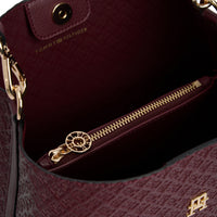 Tommy Hilfiger Icon Shoulder Bag Mono - Schultertasche 26 cm (oxblood)