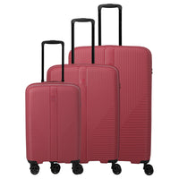 Travelite Air Stripe - 4-Rollen-Trolley Set 3tlg. erw. L/M/S (Slim) (red)