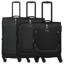 Travelite Umbria - 4-Rollen-Trolley-Set 3 tlg. (schwarz)