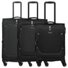 Travelite Umbria - 4-Rollen-Trolley-Set 3 tlg. (schwarz)