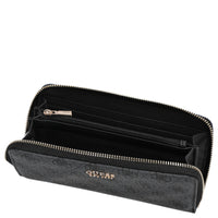 Guess Brenton SLG Large Zip Around - Geldbörse 12cc 21 cm (coal logo) - Ansicht 2