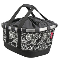 KLICKfix reisenthel Bikebasket GT 21 - Gepäckträgerkorb (Racktime) (fleur black)