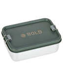 Lässig Lunchbox Stainless Steel Solid 18 cm - Brotzeitbox (Bold Dark Olive)