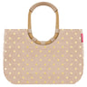 reisenthel shopping loopshopper L - Einkaufstasche mit Bügel 46 cm (frame metallic dots coffee)