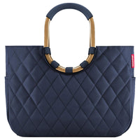 reisenthel shopping loopshopper L - Einkaufstasche mit Bügel 46 cm (frame rhombus midnight gold)