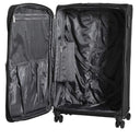 Skyline Orlando - 4 - Rollen - Trolley Set L erw./M. erw./S + Boarding Bag + Beautycase 5tlg. (schwarz) - Markenkoffer