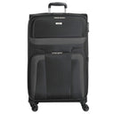 Skyline Orlando - 4 - Rollen - Trolley Set L erw./M. erw./S + Boarding Bag + Beautycase 5tlg. (schwarz) - Markenkoffer