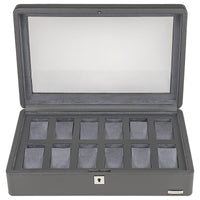 Windrose Tempura - Uhrenkoffer (für 12 Uhren) 38 cm (grau) - Ansicht 4