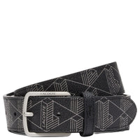 Lacoste The Blend Geschenkset - Kreditkartenetui und Gürtel (monogram noir gris, 100 cm)