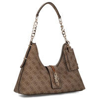 Guess Yvonne Logo Hobo - Schultertasche 32 cm (latte logo) - Ansicht 5