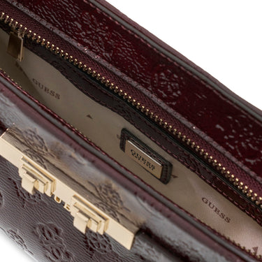 Guess Carmella Shoulder Bag - Schultertasche 30 cm (burgundy logo)