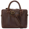 Buckle & Seam Everett - Aktentasche 16" 38 cm (brown/blu)