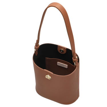 Coccinelle Nikla - Schultertasche 20 cm (cognac/noir) - Ansicht 6