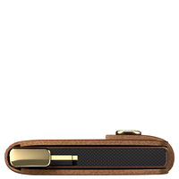 Secrid Miniwallet Emboss Lines - Kreditkartenetui 6cc 10.2 cm RFID (cognac+) - Ansicht 4