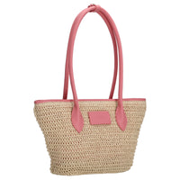 Seidenfelt Savonlinna Tulip - Shopper 33.5 cm (natural straw with pink) - Ansicht 5