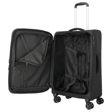 Travelite Kick Off - 4-Rollen-Trolley M 67 cm erw. (black) - Ansicht 3