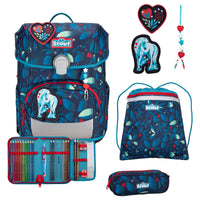 Scout Neo Exklusiv LED - Schulranzen Set 4tlg. (White Unicorn)