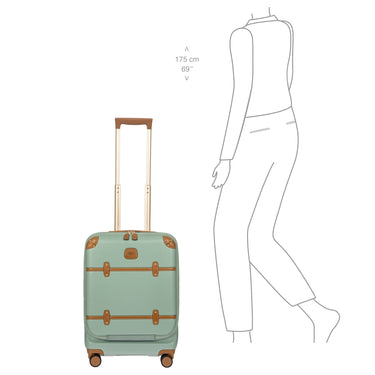 Brics Bellagio - 4-Rollen-Kabinentrolley mit Vortasche S 55 cm erw. USB (eucalyptus) - Ansicht 11