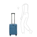 Brics BY Ulisse - 4-Rollen-Kabinentrolley mit Vortasche 55 cm erw. USB (grey blue) - Ansicht 9