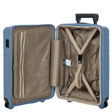 Brics BY Ulisse - 4-Rollen-Kabinentrolley mit Vortasche 55 cm erw. USB (grey blue) - Ansicht 6