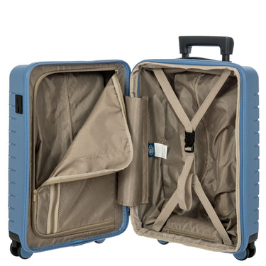 Brics BY Ulisse - 4-Rollen-Kabinentrolley mit Vortasche 55 cm erw. USB (grey blue) - Ansicht 7