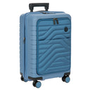 Brics BY Ulisse - 4-Rollen-Kabinentrolley mit Vortasche 55 cm erw. USB (grey blue) - Ansicht 5