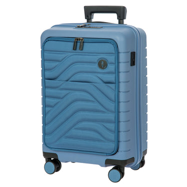 Brics BY Ulisse - 4-Rollen-Kabinentrolley mit Vortasche 55 cm erw. USB (grey blue) - Ansicht 2