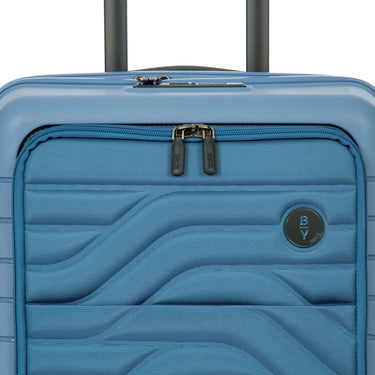 Brics BY Ulisse - 4-Rollen-Kabinentrolley mit Vortasche 55 cm erw. USB (grey blue) - Ansicht 10