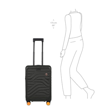 Brics BY Ulisse - 4-Rollen-Kabinentrolley mit Vortasche 55 cm erw. USB (olive) - Ansicht 9