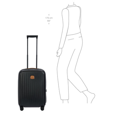 Brics Taormina - 4-Rollen-Kabinentrolley S 55 cm erw. USB (schwarz) - Ansicht 9
